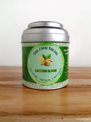 Eastern Bloom Chai tin – pistachio and saffron instant chai blend by The Chai Thesis