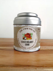 Coco Velvet Chai tin – coconut and Assam black tea blend by The Chai Thesis