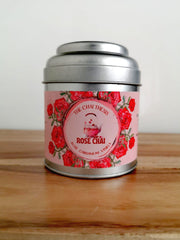 Rosé Chai tin – handcrafted rose and Assam masala chai blend by The Chai Thesis